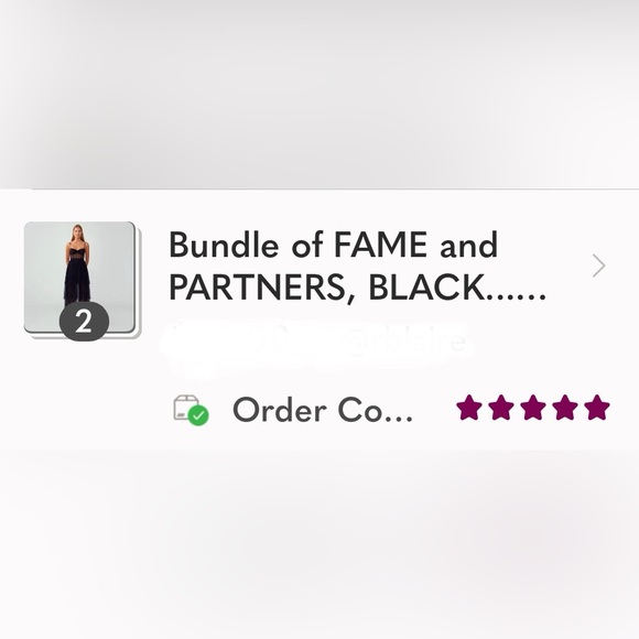 FAME and PARTNERS, BLACK CORSET TIERED GOWN - Picture 6 of 6